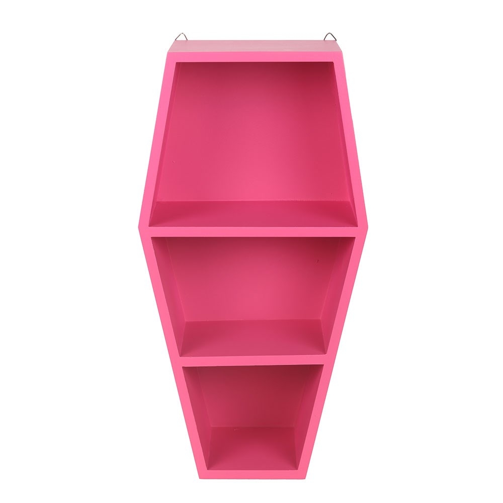 Something Different - Small Hot Pink Coffin Vitrinekastje/Display plank - Roze